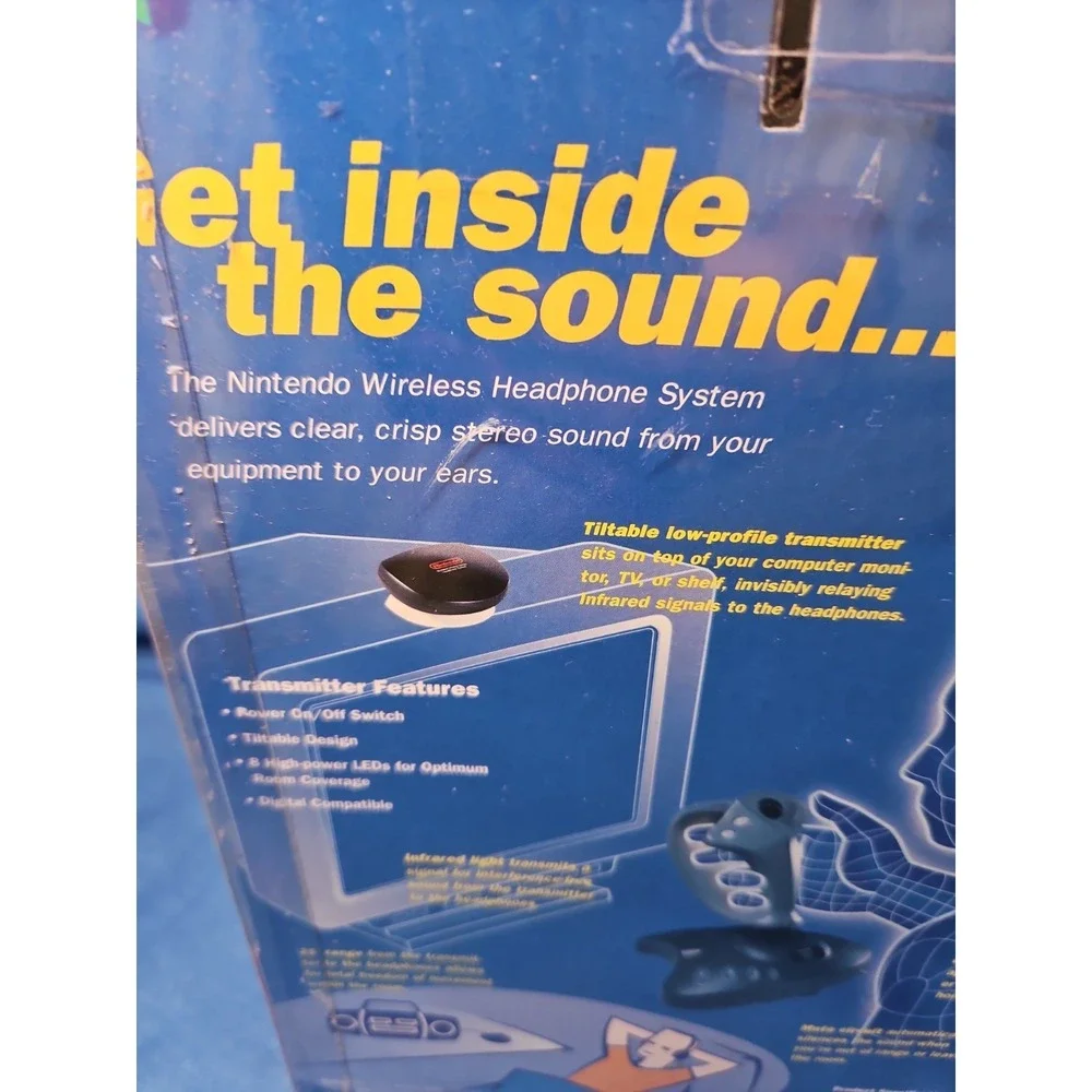 Vintage Nintendo 64 Wireless Headphone System Multimedia Audiophile Stereo Sound